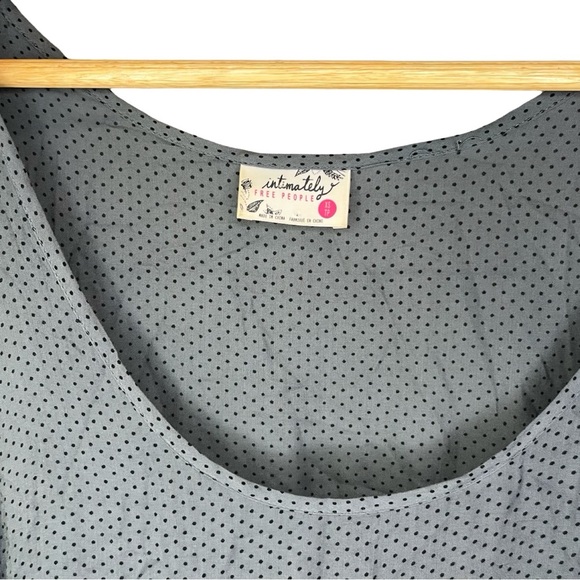 Free People Voile and Lace Trapeze Slip sz XS in Black Combo - Picture 10 of 12